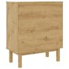 vidaXL Drawer Cabinet OTTA Brown&Grey 76.5x39.5x90cm Solid Wood Pine