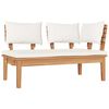 vidaXL Garden Sofa Set 5 pcs Brown and Cream