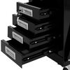 vidaXL Welding Cart with 4 Drawers Black