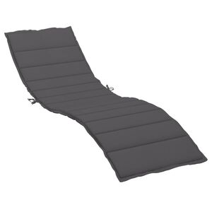 vidaXL Sun Lounger Cushion Anthracite 200x70x3cm Oxford Fabric