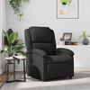 vidaXL Recliner Chair Black Real Leather