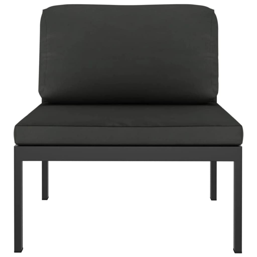 vidaXL 6 Piece Garden Lounge Set with Cushions Aluminium Anthracite
