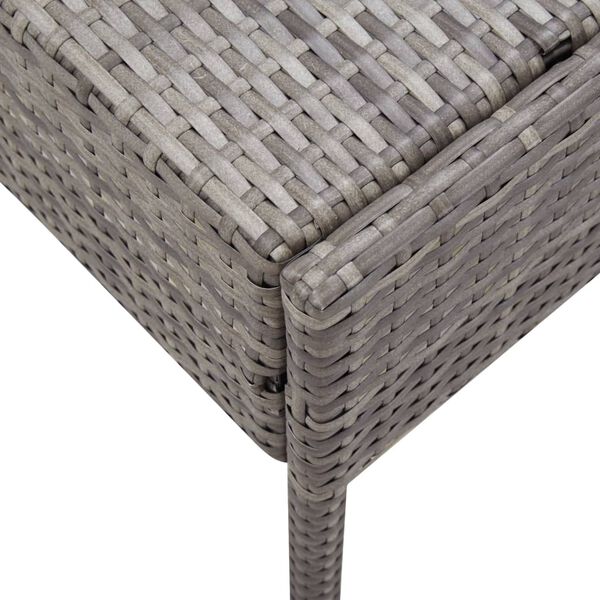 vidaXL 6 Piece Garden Lounge Set with Cushions Poly Rattan Grey