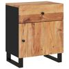 vidaXL Bedside Cabinet 50x33x60 cm Solid Wood Acacia&Engineered Wood
