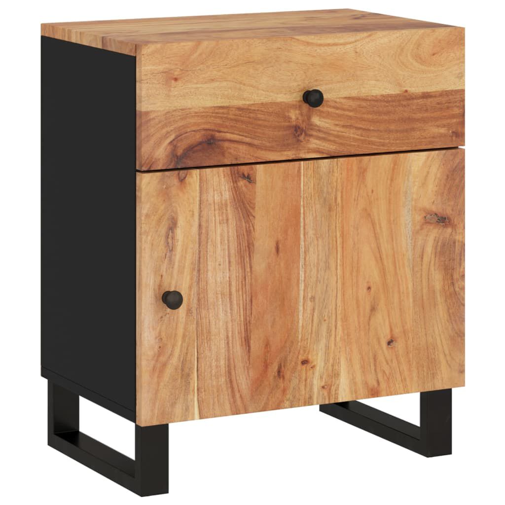 vidaXL Bedside Cabinet 50x33x60 cm Solid Wood Acacia&Engineered Wood