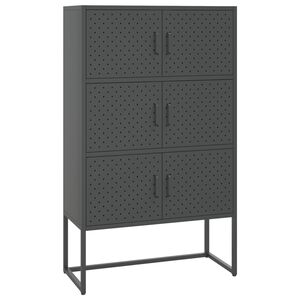 vidaXL Highboard Anthracite 80x35x135 cm Steel