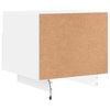 vidaXL Bedside Cabinet with LED Lights White 40x39x37 cm