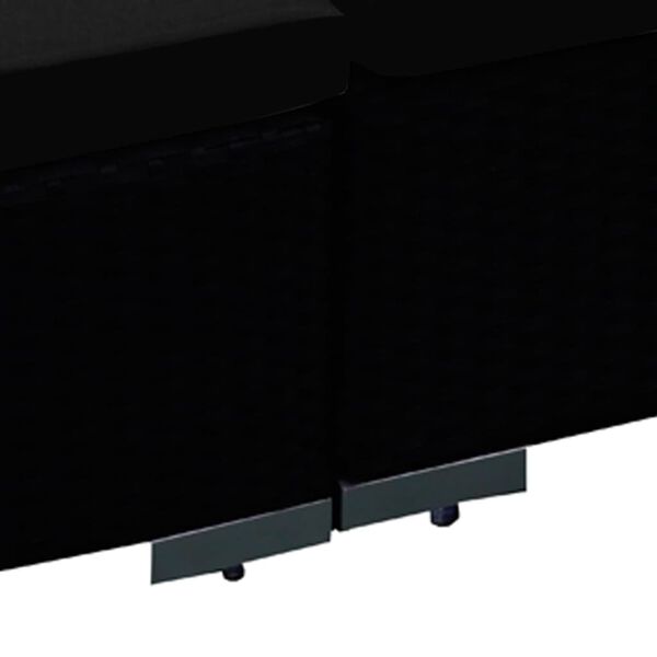 vidaXL 12 Piece Garden Lounge Set with Cushions Poly Rattan Black