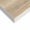 vidaXL Floating Wall Shelves 2 pcs Oak and White 60x23.5x3.8 cm MDF