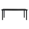 vidaXL 9 Piece Garden Dining Set Black PVC Rattan