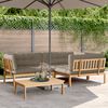 vidaXL 4 Piece Garden Pallet Sofa Set with Cushions Solid Wood Acacia