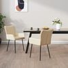 vidaXL Dining Chairs 2 pcs Cream Fabric