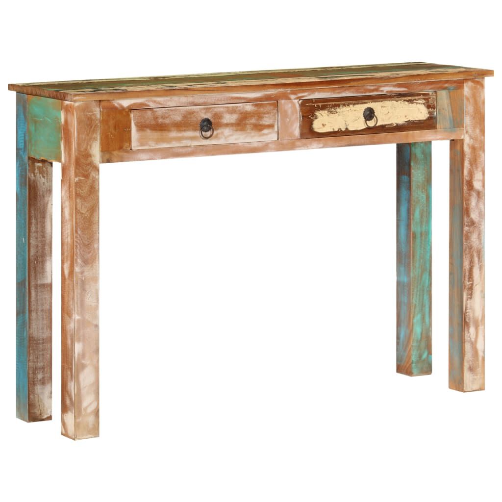 vidaXL Console Table 110x30x75 cm Solid Wood Reclaimed