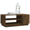 vidaXL Coffee Table Smoked Oak 102x55x43 cm Engineered Wood
