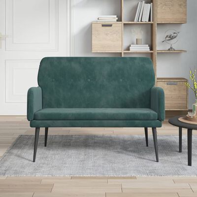 vidaXL Bench Dark Green 108x79x79 cm Velvet