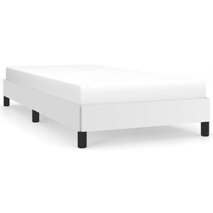 vidaXL Bed Frame without Mattress White 100x203 cm Twin XL Faux Leather