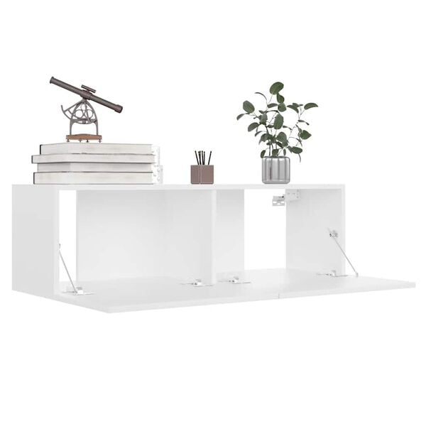 vidaXL TV Cabinet White 100x30x30 cm Engineered Wood