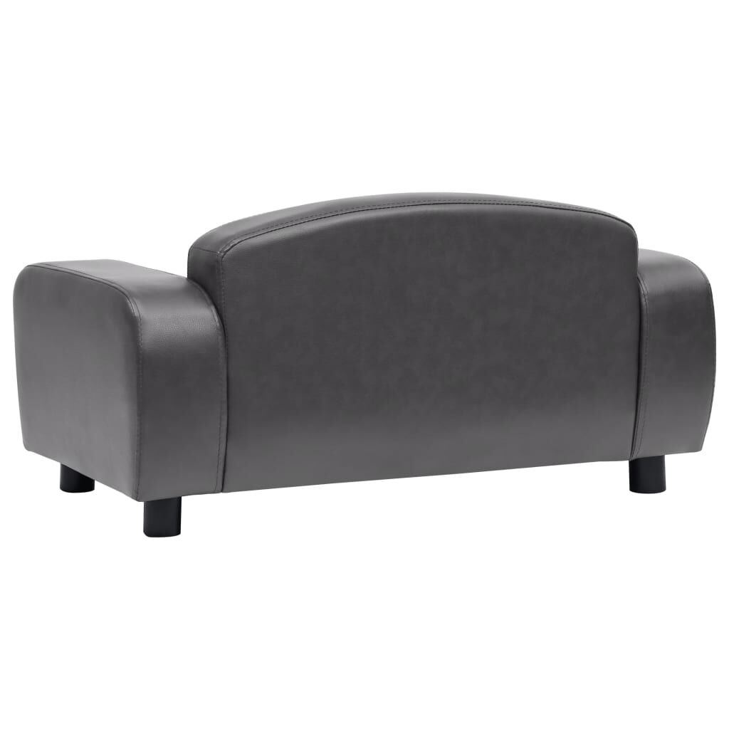 vidaXL Dog Sofa Grey 80x50x40 cm Faux Leather