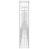 vidaXL U-shape Gabion Basket with 5 Posts Iron 500x20x100 cm