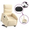 vidaXL Stand up Recliner Chair Cream Fabric