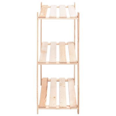 vidaXL 3-Tier Storage Rack 80x38x90 cm Solid Pinewood 150 kg