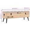vidaXL Storage Bench 110 cm Solid Wood Fir