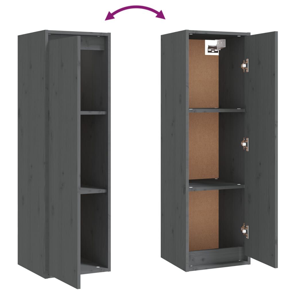 vidaXL TV Cabinets 6 pcs Grey Solid Wood Pine