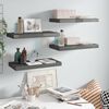 vidaXL Floating Wall Shelves 4 pcs High Gloss Grey 50x23x3.8 cm MDF