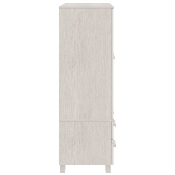 vidaXL Wardrobe HAMAR White 99x45x137 cm Solid Wood Pine