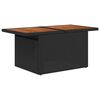 vidaXL Garden Sofa Set with Storage 10 pcs Black Poly rattan