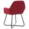 vidaXL Dining Chairs 4 pcs Wine Red Fabric