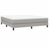 vidaXL Box Spring Bed Frame Light Grey 193x203 cm Fabric