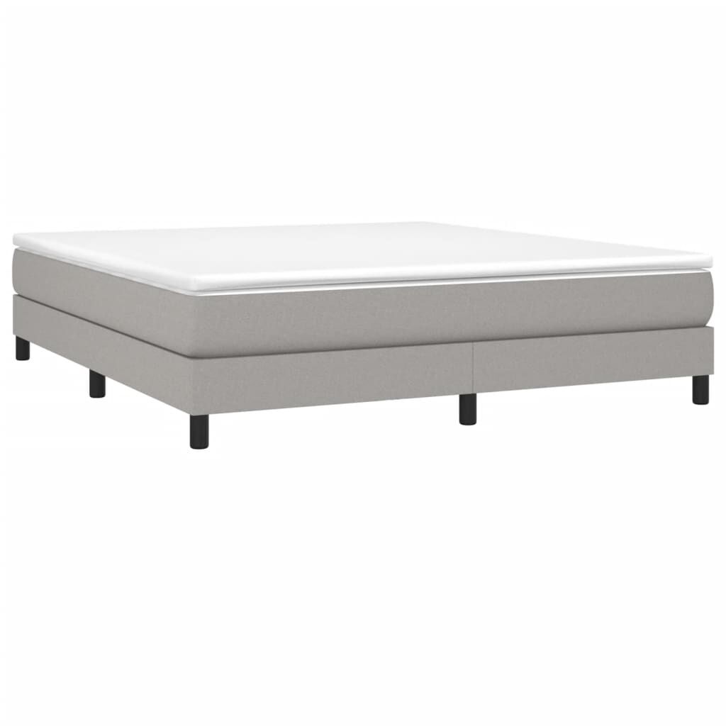 vidaXL Bed Frame without Mattress Light Grey 193x203 cm Fabric