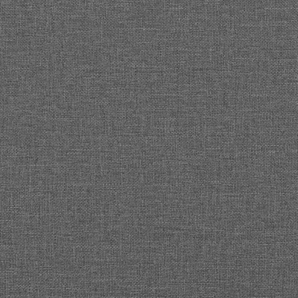 vidaXL Bed Frame with LED without Mattress "Hvar" Dark Grey 100x190 cm Fabric