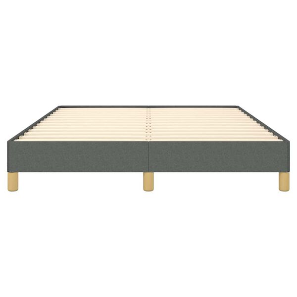 vidaXL Bed Frame without Mattress Dark Grey 137x190 cm Full Fabric