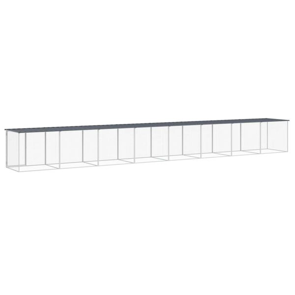 vidaXL Chicken Cage with Roof Anthracite 803x98x90 cm Galvanised Steel