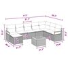 vidaXL Garden Sofa Set with Cushion 9 pcs Grey Poly rattan