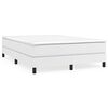 vidaXL Box Spring Bed Frame White Queen Faux Leather