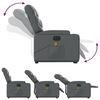 vidaXL Electric Stand up Massage Recliner Chair Grey Faux Leather
