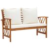 vidaXL 4 Piece Garden Lounge Set with Cushions Solid Acacia Wood