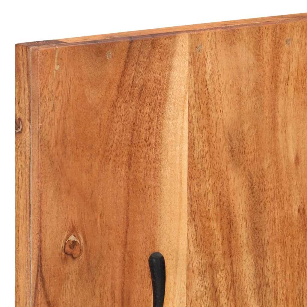 vidaXL Wall-mounted Coat Racks 2 pcs 36x3x110 cm Solid Acacia Wood