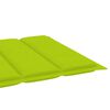 vidaXL Sun Lounger with Bright Green Cushion Solid Teak Wood