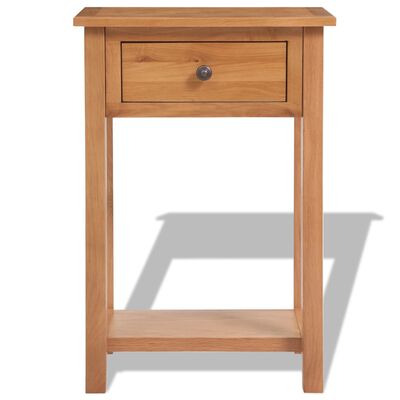 vidaXL Console Table 50x32x75 cm Solid Oak Wood