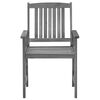 vidaXL Garden Chairs with Cushions 4 pcs Grey Solid Acacia Wood