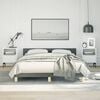 vidaXL Bed Frame without Mattress Dark Grey Double Fabric