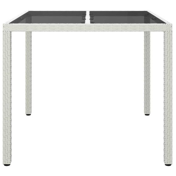 vidaXL Garden Dining Table White 90 x 90 x 75 cm Poly rattan