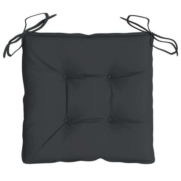 vidaXL Chair Cushions 6 pcs Black 40x40x7 cm Oxford Fabric