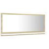 vidaXL Bathroom Mirror White and Sonoma Oak 90x10.5x37 cm Engineered Wood