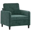 vidaXL 3 Piece Sofa Set Dark Green Velvet