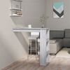 vidaXL Wall Bar Table Grey Sonoma 102x45x103.5 cm Engineered Wood
